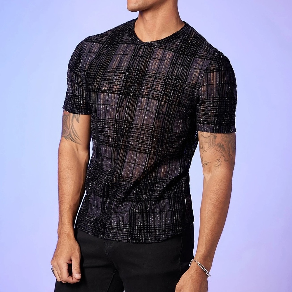 Shein Sparkly Sheer Tee